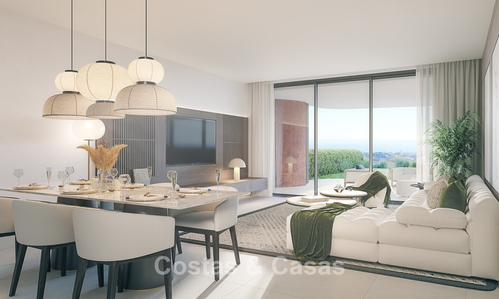 New on the market! Luxury apartments with innovative design for sale in a large nature and golf resort in Marbella - Benahavis 54760