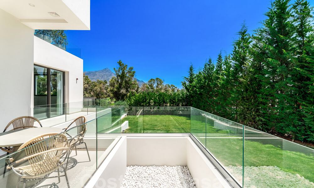 Spacious contemporary luxury villa located on frontline golf with views of La Concha mountain in Nueva Andalucia, Marbella 55560