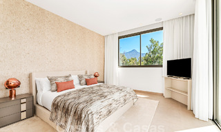 Spacious contemporary luxury villa located on frontline golf with views of La Concha mountain in Nueva Andalucia, Marbella 55570 