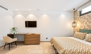Spacious contemporary luxury villa located on frontline golf with views of La Concha mountain in Nueva Andalucia, Marbella 786396 