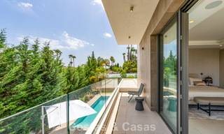 Spacious contemporary luxury villa located on frontline golf with views of La Concha mountain in Nueva Andalucia, Marbella 786402 