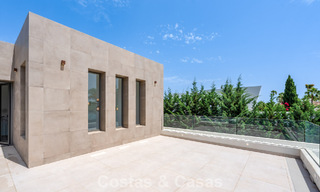 Spacious contemporary luxury villa located on frontline golf with views of La Concha mountain in Nueva Andalucia, Marbella 786403 