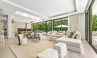 Spacious contemporary luxury villa located on frontline golf with views of La Concha mountain in Nueva Andalucia, Marbella 786407 