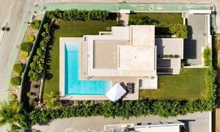 Spacious contemporary luxury villa located on frontline golf with views of La Concha mountain in Nueva Andalucia, Marbella 786415 