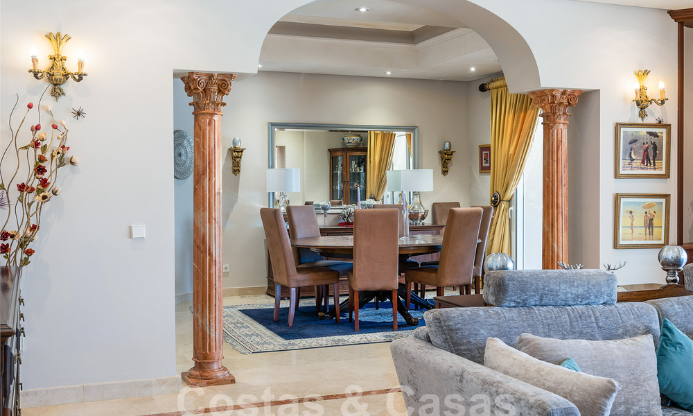 Stately luxury Andalusian-style mansion with sea views in Nueva Andalucia's golf valley, Marbella 55658