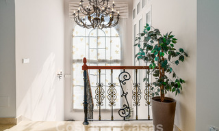Stately luxury Andalusian-style mansion with sea views in Nueva Andalucia's golf valley, Marbella 55672 