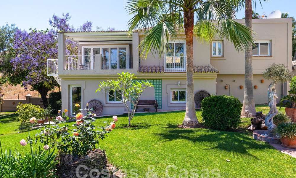 Stately luxury Andalusian-style mansion with sea views in Nueva Andalucia's golf valley, Marbella 55713
