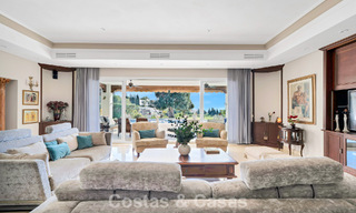 Stately luxury Andalusian-style mansion with sea views in Nueva Andalucia's golf valley, Marbella 779163 