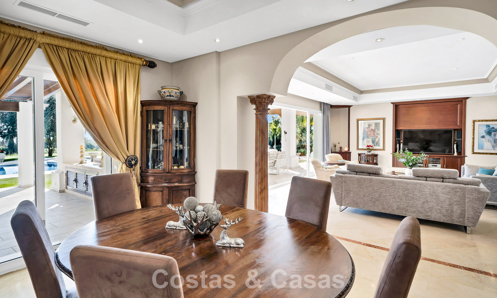 Stately luxury Andalusian-style mansion with sea views in Nueva Andalucia's golf valley, Marbella 779169