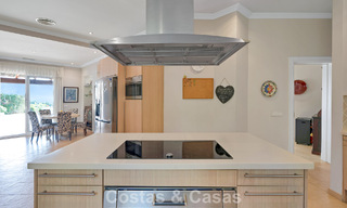 Stately luxury Andalusian-style mansion with sea views in Nueva Andalucia's golf valley, Marbella 779177 
