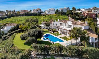 Stately luxury Andalusian-style mansion with sea views in Nueva Andalucia's golf valley, Marbella 779179 