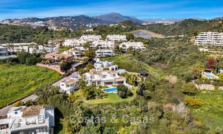 Stately luxury Andalusian-style mansion with sea views in Nueva Andalucia's golf valley, Marbella 779181 