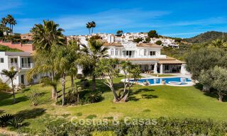 Stately luxury Andalusian-style mansion with sea views in Nueva Andalucia's golf valley, Marbella 779182 