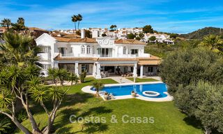 Stately luxury Andalusian-style mansion with sea views in Nueva Andalucia's golf valley, Marbella 779183 