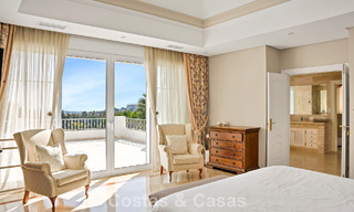 Stately luxury Andalusian-style mansion with sea views in Nueva Andalucia's golf valley, Marbella 779188 