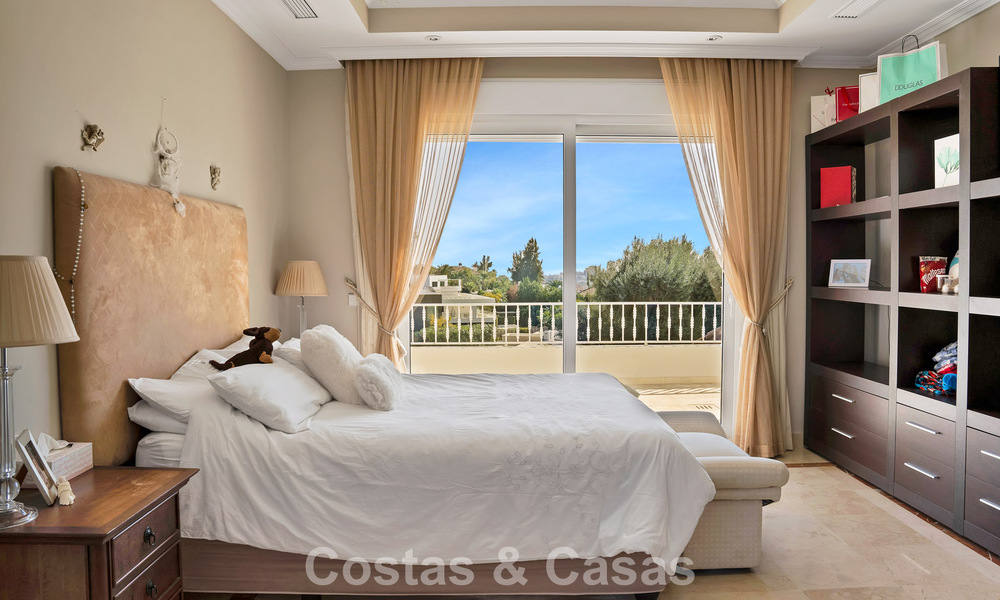 Stately luxury Andalusian-style mansion with sea views in Nueva Andalucia's golf valley, Marbella 779197