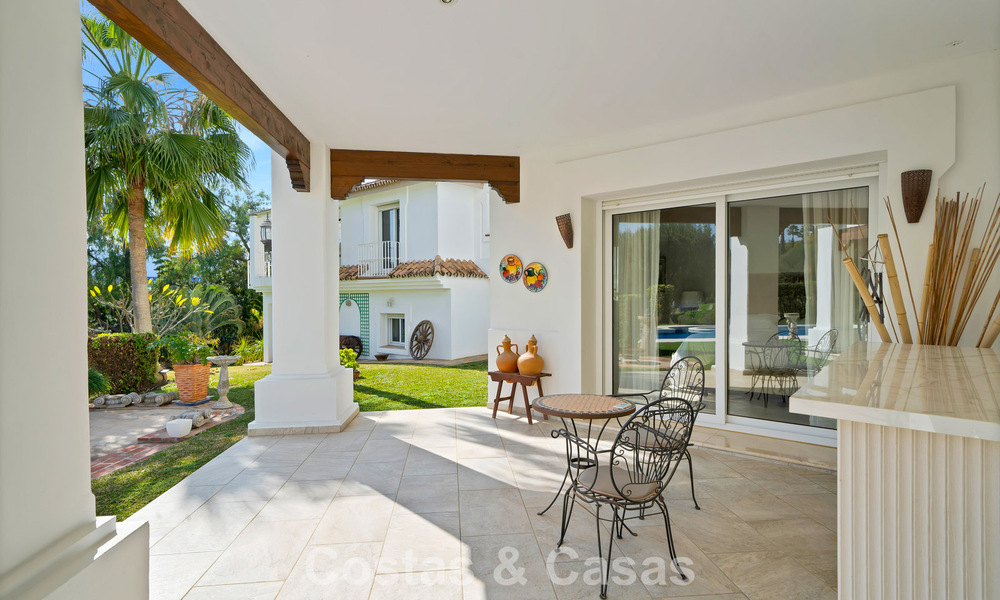 Stately luxury Andalusian-style mansion with sea views in Nueva Andalucia's golf valley, Marbella 779200