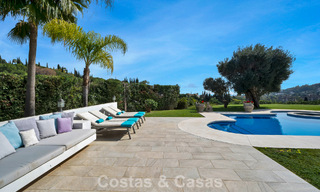 Stately luxury Andalusian-style mansion with sea views in Nueva Andalucia's golf valley, Marbella 779208 