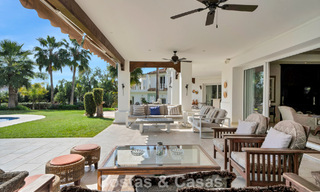 Stately luxury Andalusian-style mansion with sea views in Nueva Andalucia's golf valley, Marbella 779212 