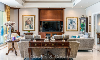 Stately luxury Andalusian-style mansion with sea views in Nueva Andalucia's golf valley, Marbella 779222 