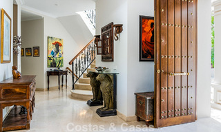 Stately luxury Andalusian-style mansion with sea views in Nueva Andalucia's golf valley, Marbella 779223 
