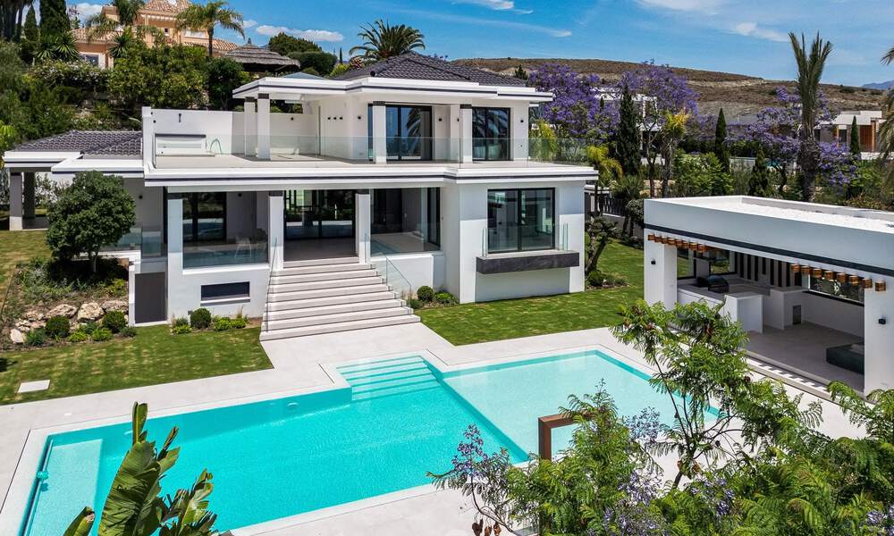 New, modernist designer villa for sale with golf course views in a golf resort, Marbella - Benahavis 55430
