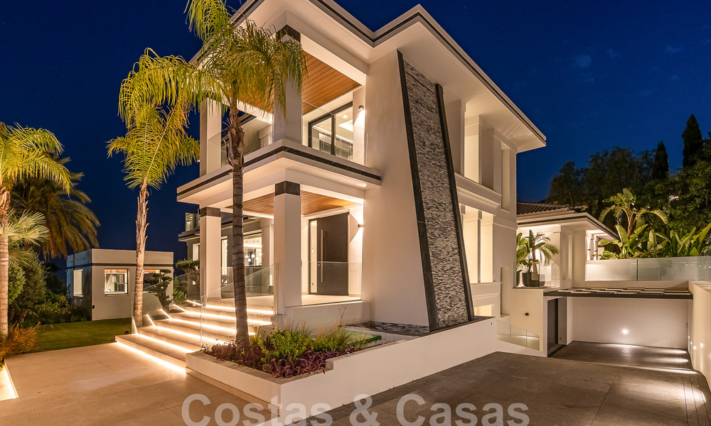 New, modernist designer villa for sale with golf course views in a golf resort, Marbella - Benahavis 55550