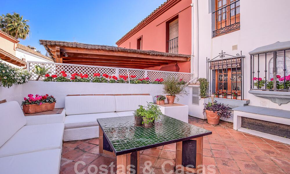 Beautiful, picturesque house for sale immersed in Andalusian charm a stone's throw from the beach in Guadalmina Baja, Marbella 55389