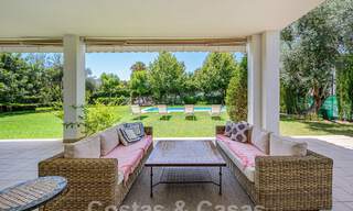Mediterranean single-storey luxury villa for sale in a gated and secure residential area on the Golden Mile in Marbella 55742 