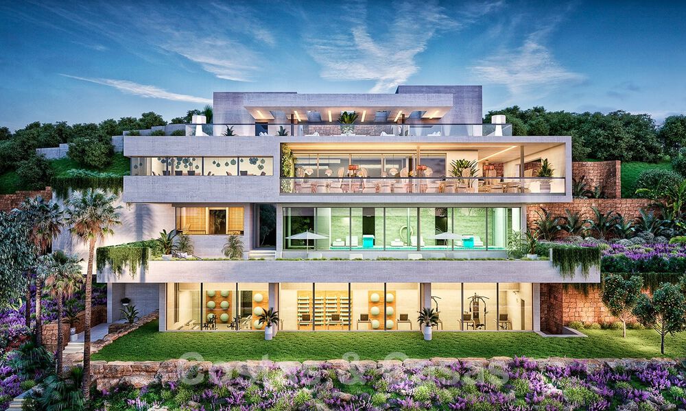 Modern, contemporary luxury new build apartments with sea views for sale, a short drive from Marbella city 55403