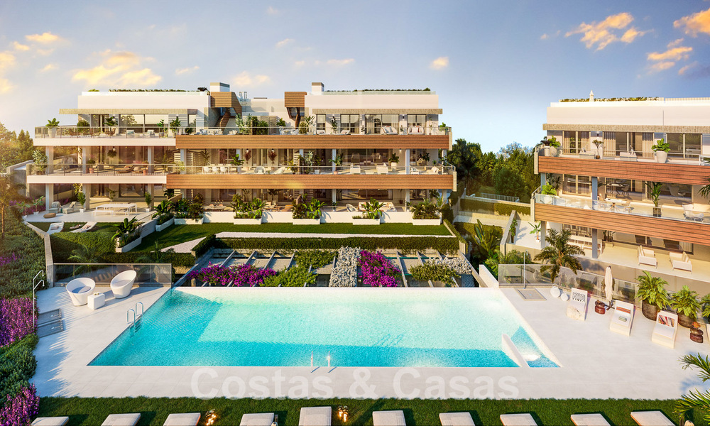 New modern apartments in a 5-star boutique resort for sale in Marbella with stunning sea views 55406
