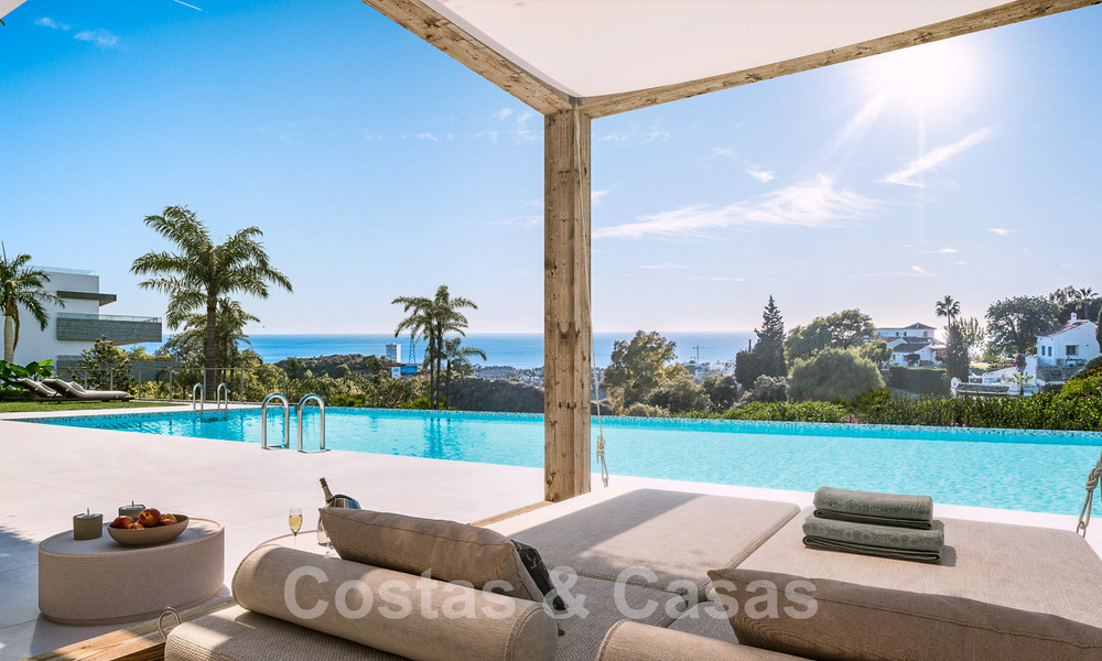 New passive modern apartments in a 5-star boutique resort for sale in Marbella with stunning sea views and a private pool 55409