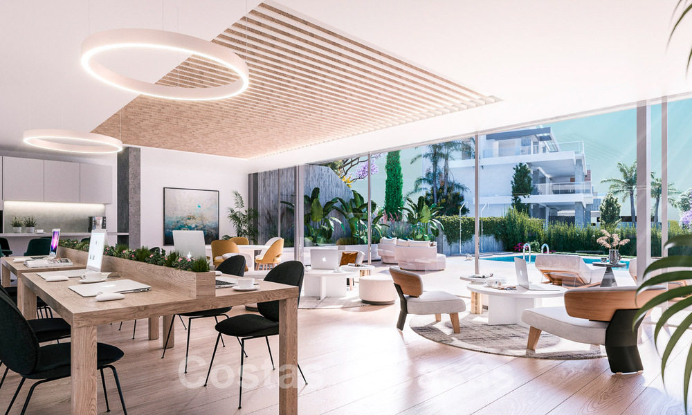 New passive modern apartments in a 5-star boutique resort for sale in Marbella with stunning sea views and a private pool 55414