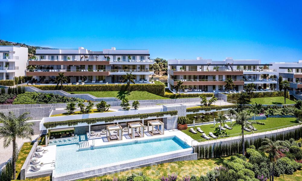 New passive modern apartments in a 5-star boutique resort for sale in Marbella with stunning sea views and a private pool 55424