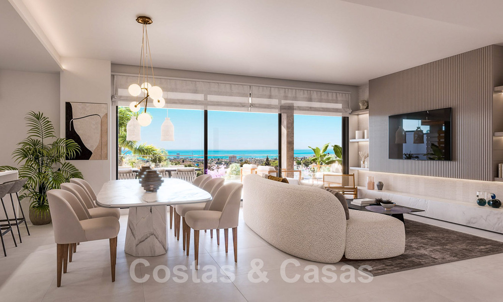 New modern apartments in a 5-star boutique resort for sale in Marbella with stunning sea views 55428