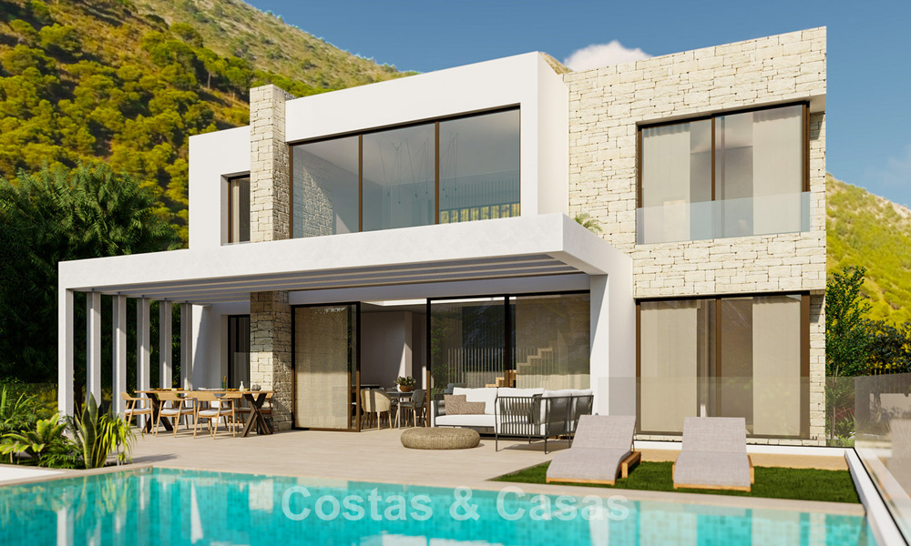 Energy efficient luxury villa off plan for sale with panoramic sea views in Mijas, Costa del Sol 56245