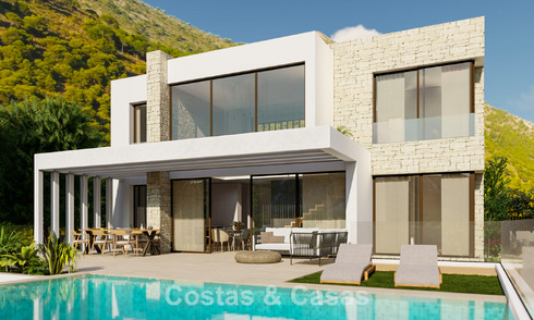 Energy efficient luxury villa off plan for sale with panoramic sea views in Mijas, Costa del Sol 56245