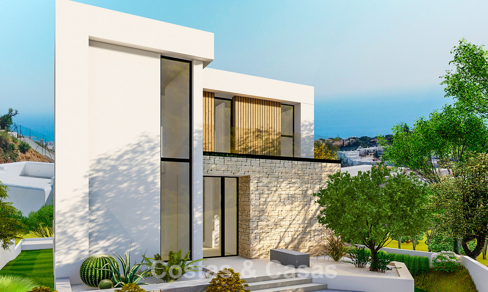 Sustainable luxury villa off plan for sale with magnificent sea view in Mijas, Costa del Sol 56259