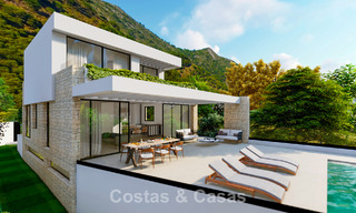 Sustainable luxury villa off plan for sale with magnificent sea view in Mijas, Costa del Sol 56260 