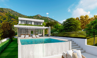 Sustainable luxury villa off plan for sale with magnificent sea view in Mijas, Costa del Sol 56261 