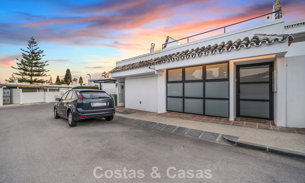 Masterfully renovated townhouse for sale in gated complex, frontline Aloha Golf, walking distance to the clubhouse in Nueva Andalucia, Marbella 56572