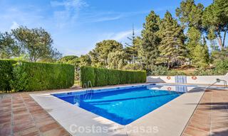 Masterfully renovated townhouse for sale in gated complex, frontline Aloha Golf, walking distance to the clubhouse in Nueva Andalucia, Marbella 56598 