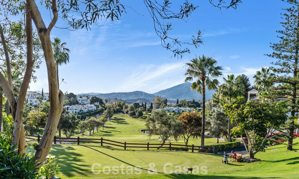 Masterfully renovated townhouse for sale in gated complex, frontline Aloha Golf, walking distance to the clubhouse in Nueva Andalucia, Marbella 56599