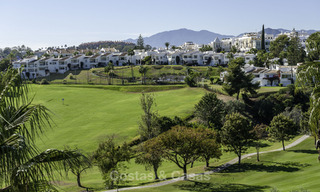 Masterfully renovated townhouse for sale in gated complex, frontline Aloha Golf, walking distance to the clubhouse in Nueva Andalucia, Marbella 56649 