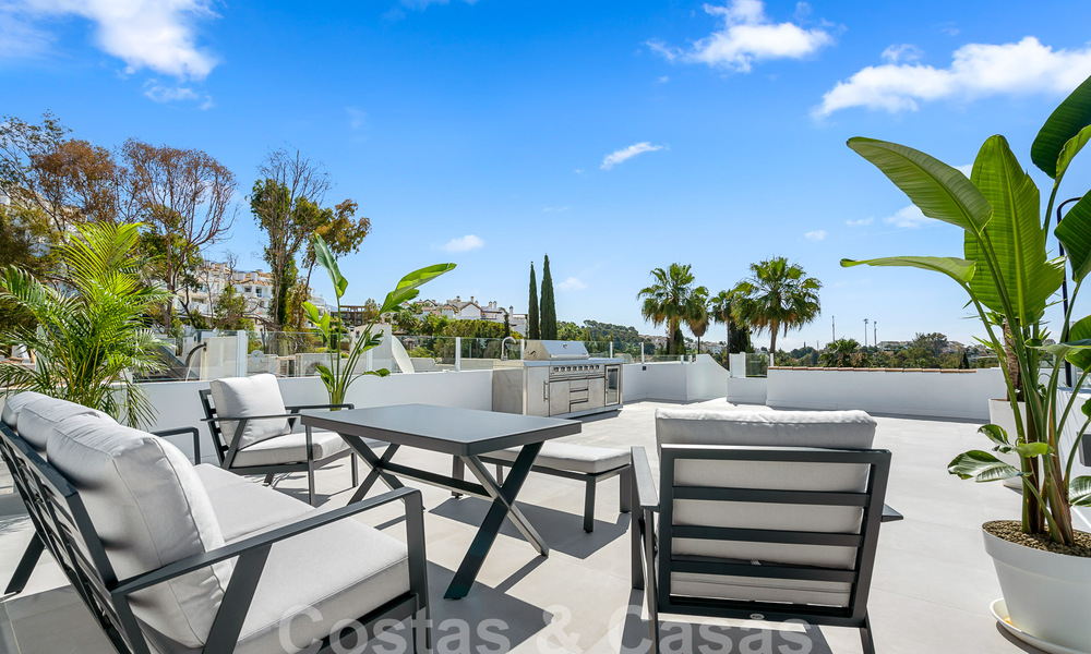 Modern refurbished penthouse for sale in Nueva Andalucia's golf valley, Marbella 56702