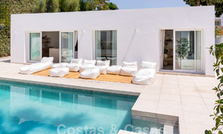 Attractive Ibiza-style luxury villa for sale close to all amenities in Nueva Andalucia, Marbella 56961 