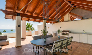 Luxury penthouse for sale in gated frontline beach complex with magnificent sea views on the New Golden Mile between Marbella and Estepona 56977 
