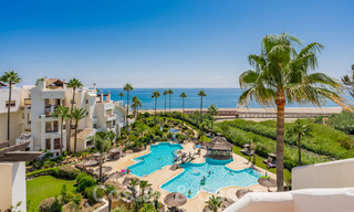 Luxury penthouse for sale in gated frontline beach complex with magnificent sea views on the New Golden Mile between Marbella and Estepona 56981