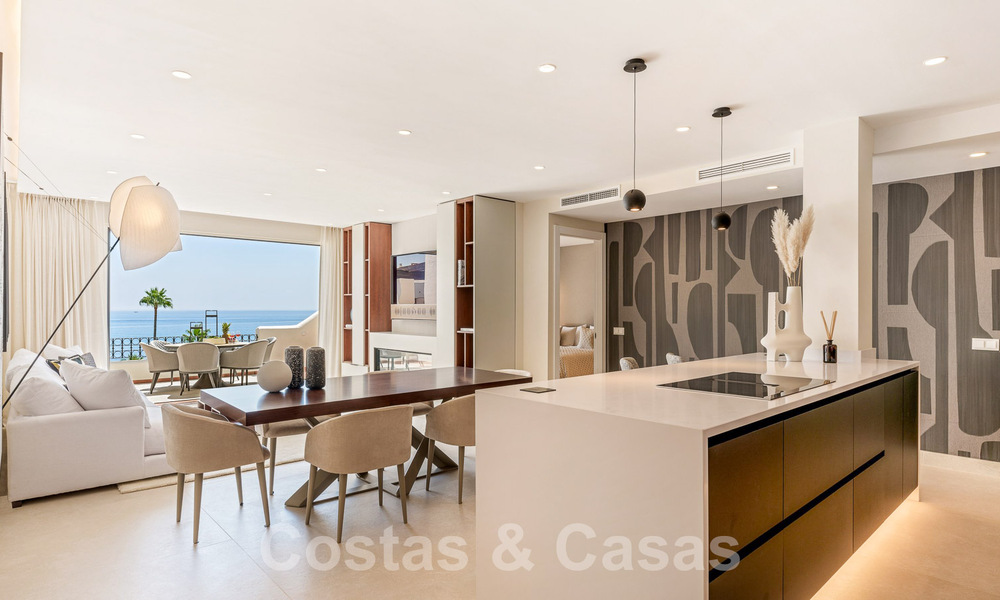 Luxury penthouse for sale in gated frontline beach complex with magnificent sea views on the New Golden Mile between Marbella and Estepona 56984