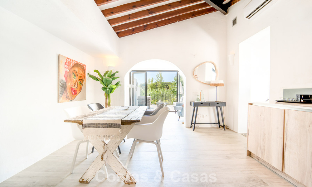 Charming renovated townhouse for sale in gated frontline beach complex on the New Golden Mile between Marbella and Estepona 58175